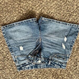 Distressed Denim Shorts